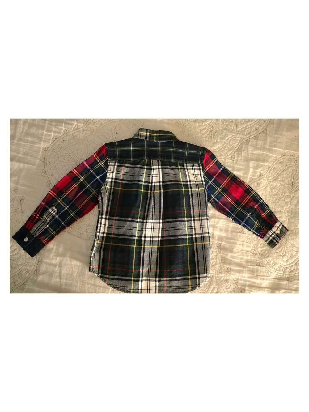 Ralph Lauren Toddler Plaid Button-Down Shirt in Navy, White, Red, Yellow